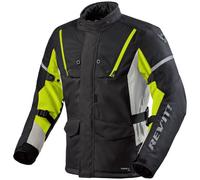Giacca da moto Revit Horizon 3 H2O nero-giallo fluo 2XL