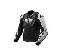 Giacca da moto in pelle Revit Hyperspeed 3 PRO nera-bianca 54
