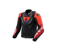 Revit Hyperspeed 3 Pro Giacca di pelle da motociclista, nero/rosso, Taglia 48