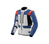 Revit Offtrack 3 H2O Giacca tessile da motocicletta impermeabile, grigio-blu, taglia S per maschi