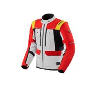 Revit Offtrack 3 H2O Giacca tessile da motocicletta impermeabile, Rosso/Bianco, Taglia M