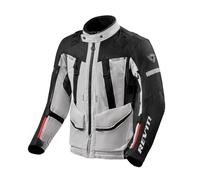 Revit Sand 4 H2O, giacca tessile impermeabile S male Grigio Chiaro/Nero