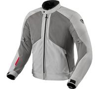 Giacca da moto Revit Torque 3 H2O grigio chiaro-rosso S