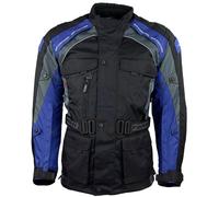 Giacca da moto Roleff Liverpool nera e blu 2XL
