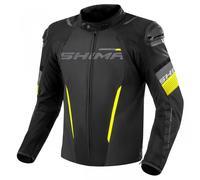 Giacca da moto Shima Solid 2.0 nero-giallo fluo 3XL