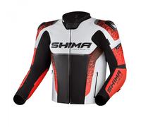 Giacca da moto Shima STR 2.0 nero-bianco-rosso fluo 52