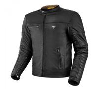 Shima Giacca da moto in pelle Winchester 2.0 Protezioni CE schiena/spalle/gomiti Uomo Nero 2XL