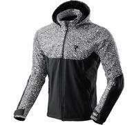 Giacca da moto Softshell Rebelhorn Slash Noriaki in bianco e nero 5XL