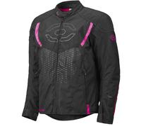 Giacca da motociclista da donna 4SQUARE Sportster Dart nero-rosa XS
