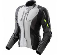 Giacca da moto da donna Rebelhorn Hiker IV nero-grigio-giallo fluo 4XL