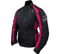 Giacca da motociclista da donna Roleff Venedig nero-rosa XS