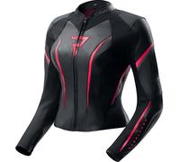 Giacca da motociclista in pelle da donna Rebelhorn Diva ST nero-rosa 36