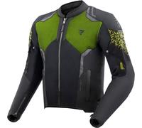 Giacca da motociclista Rebelhorn Jax nero-giallo fluo 4XL