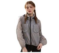Giacca da Pioggia Donna,Cappotto Antipioggia cappotto esterno di mezza stagione Trekking Cappuccio Leggero Trench A Vento poncho per Indossare Tutti I Giorni