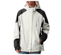 Giacca da Pioggia Donna,Giacche di Impermeabile Zip cappotto esterno mezza stagione Traspirante Antivento Resistente Alle Rughe Trench Antipioggia Leggera per All'aperto Campeggio Trekking