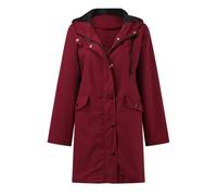 Giacca da Pioggia Donna,Giubbino Viaggi Versatili Leggere Softshell Jacket Giubbino Antipioggia Donna Cappotto con Cappuccio Raincoat per All'aperto Campeggio Trekking