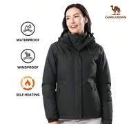 Giacca da sci impermeabile 3 in 1 da donna, con fodera in pile per il calore e la protezione dal vento, adatta per attività all'aperto sulla neve L,M,S,XL,XXL,XXXLColore unicoTessuto