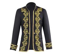 Giacca da Tamburino Militare Steampunk e Napoleonica per Uomo,Comodo Elegante Tempo libero Festivalmente Traspirabile Soprabito Rinascimentale e Medievale, Costume da Pirata e Vampiro per Halloween