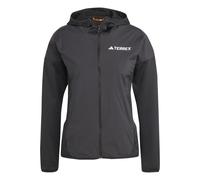 Giacca da trekking con cappuccio da donna adidas Terrex Xperior Climawarm+ Wind Light Nero S