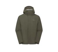 Rab Giacca da uomo con cappuccio, leggera, impermeabile, per escursionismo e trekking, Esercito, Medium