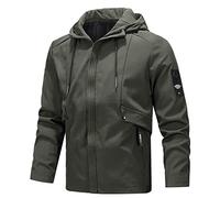Giacca da uomo 2025 da uomo autunno e inverno moda casual tinta unita giacca con cerniera superiore cappotto spesso sopra cappotto per uomo e lana, Verde, 3XL