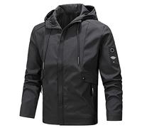 Giacca da uomo 2025 da uomo autunno e inverno moda casual tinta unita giacca con cerniera superiore cappotto spesso sopra cappotto per uomo e lana, Nero , 3XL