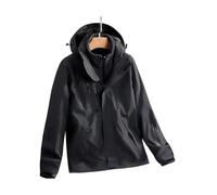 Giacca da uomo 3 in 1 per primavera-autunno: antivento, traspirante, idrorepellente, versatile, elegante, ideale per diverse occasioni, resistente alle pieghe e durevol(Size:4XL,Color:Nero mezzanotte)