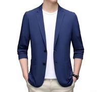 Giacca da uomo adatta per vari eventi, tra cui matrimoni e riunioni di lavoro (M, blu navy)