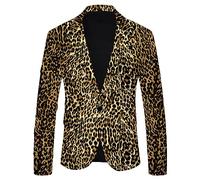 Giacca da uomo blazer a quadri, slim fit, a strisce, casual, da lavoro, vestibilità normale, leggera, per il tempo libero, alla moda, giallo., M
