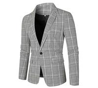 Giacca da uomo blazer, sportiva, casual, casual, per il tempo libero, per il lavoro, giacca moderna, di lusso, alla moda, slim fit, idea regalo da uomo, Nero , XL