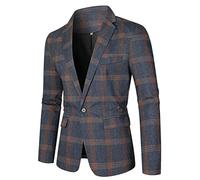 Giacca da uomo blazer, sportiva, casual, casual, per il tempo libero, per il lavoro, giacca moderna, di lusso, alla moda, slim fit, idea regalo da uomo, Blu marino, XXL