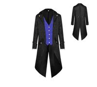 Giacca da uomo, cappotto , soprabito gotico da , costume rinascimentale per cosplay per feste di carnevale