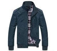 Giacca da uomo con colletto rialzato, tinta unita, per abbigliamento da | Design con colletto rialzato, regolare per la primavera e l'autunno, in poliestere casual per blazer per abbigliamento da