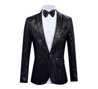 Giacca da uomo con paillettes per spettacoli sul palco, vestibilità aderente, rosa e argento, set elegante abbigliamento da palcoscenico per artisti maschili, lavorazione di alta qualità, glamour
