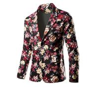 Giacca da uomo con stampa digitale 3D per matrimoni, balli, feste, abito alla moda, blazer con motivo floreale, 57687, L