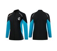 Giacca da uomo donna in neoprene da 2 mm con cerniera frontale a maniche lunghe per surf, nuoto, immersioni subacquee (3XL, donna)