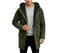 Giacca da uomo, giacca da uomo, con cappuccio, inverno, taglio più lungo con tasche frontali, capispalla casual leggero per uso quotidiano all'aperto, viaggi, fine settimana e autunno inverno