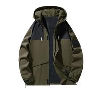 Giacca da uomo in stile giapponese, leggera, impermeabile, antivento, per escursionismo, campeggio, Esercito En8, XL