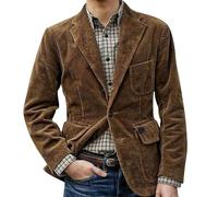Giacca da uomo in velluto a coste giacca vintage da uomo con bottoni giacche cappotti slim fit giacca con un bottone piccolo cardigan giacche con colletto dentellato blazer blazer bomber con tasche