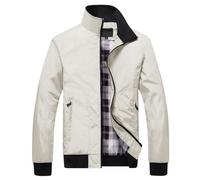 Giacca da Uomo Invernale Giubbotto Moto Stile Vintage Casual Mezza Stagione Antivento Trench A Vento Cappotto con Cappuccio Ripiegabile Primavera Estate Bomber Giubbino Sportiva