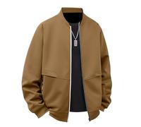 Giacca da Uomo Invernale Nuovi Casual Cappotto Classico Mezza Stagione Antivento Fodera Caldo Solid Color Primavera Estate Bomber Giubbino Autunno