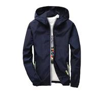 Giacca da Uomo Invernale Taglie Forti Caldo Viaggi Giubbotto in Tweed Trench A Vento con Cerniera Tasche Primavera Estate Bomber Giubbino Autunno