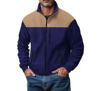Giacca da uomo leggera in pile sottile da uomo all'aperto autunno e inverno casual solido semplice sport tasca pulsante giacca volante vestiti da baseball cappotto cargo capispalla cappotto all'aperto