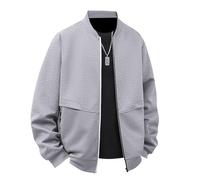 Giacca da Uomo Leggera Taglie Forti Impermeabile Antivento Parka Riscaldato Casual Solid Color Manica Lunga Giubbino Primavera Autunno