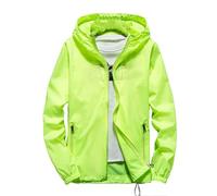 Giacca da uomo nera con cappuccio con zip a maniche lunghe e stile outdoor | Una cerniera su tutta la lunghezza, il cappuccio attaccato e i pannelli neri puliti conferiscono a questa giacca casual una