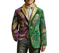 Giacca da uomo per eventi formali e abbigliamento business casual, taglio moderno, elegante, in velluto a coste, ideale per la stagione primavera, autunno e inverno