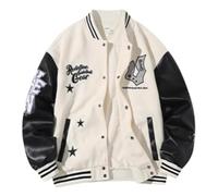 Giacca del college varsity da uomo, giacca da bomber da baseball, fida
