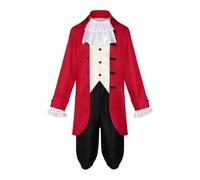 Giacca del fondatore Abbigliamento Patriottico da Travestimento con Giacca, | Costume Coloniale per la Rivoluzione e l'Indipendenza, Halloween Cosplay Storico Patriottico