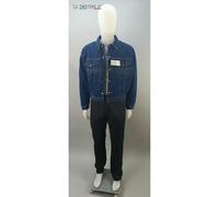 Giacca Denim Imbottita CLARK Blu Jeans Regular Basic Fit Original Vintage 90's