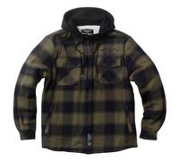 Giacca di flanella west coast choppers hell bent oliva/nero